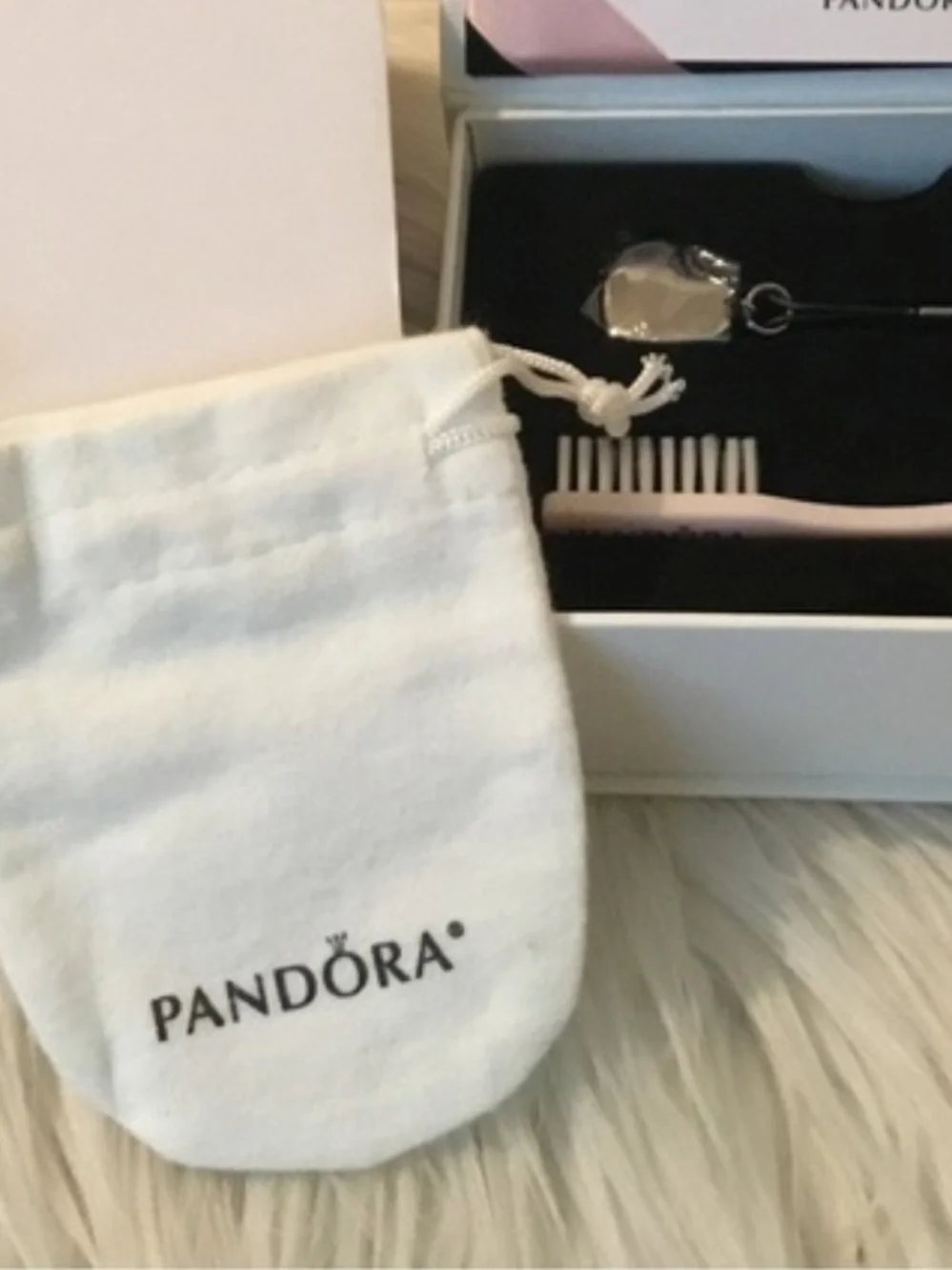 Pandora Pink and Black Jewelry Care Set with Pouches